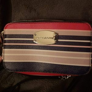 Striped crossbody purse